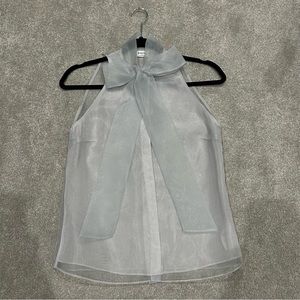 Aritzia Babaton Sheer Bow Blouse